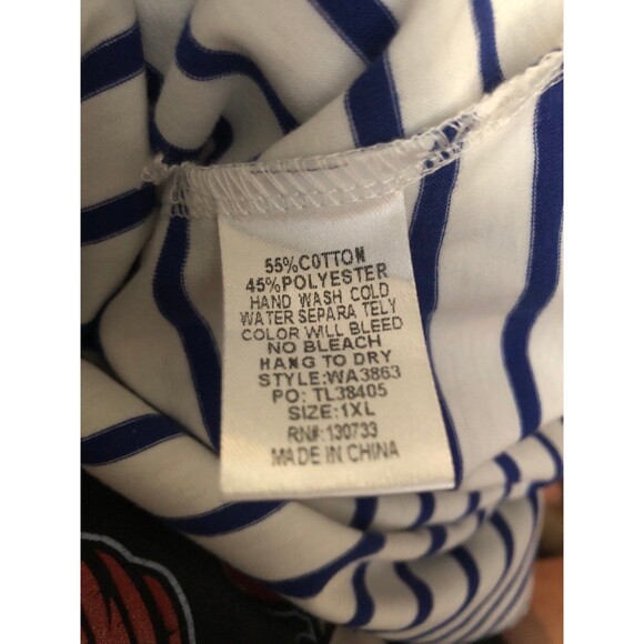 NWT Umgee Navy & White Striped Nautical Tunic w/Layered Peplum Sleeves SZ 1X - Picture 8 of 8